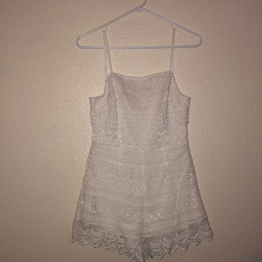 Kendall and Kylie white lace romper